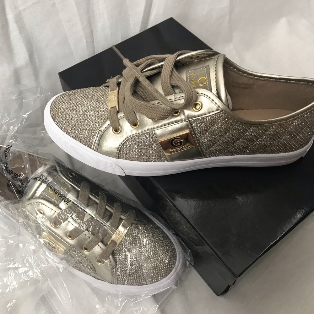Brand New Guess Gold Sneakers
